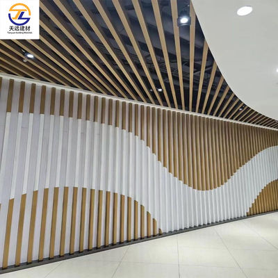 Square Tube Linear Suspension Metal Aluminum Ceiling Decoration Fireproof