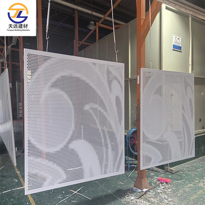 Oil Resistance Aluminum Roof Tiles ISO9001 Metal Perforated Aluminum Ceiling