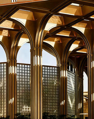 Custom-Shaped Aluminum Square Tubes: 50×100mm, customizable straight/curved/special shapes—for ceilings, curtain walls.