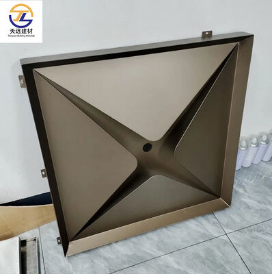 2.5mm Fluorocarbon-Coated Bronze Textured Concave-Convex Aluminum Single Panel