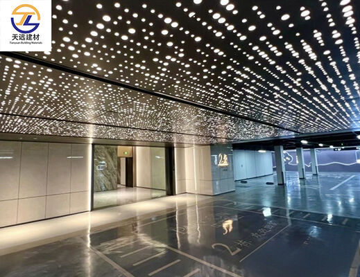 2.0-2.5mm Carved Aluminum Panels (Rose Gold/Wood Grain Finish) for Ceilings