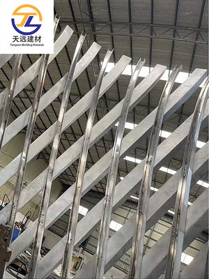 50*100mm white twisted aluminum square tube profiles