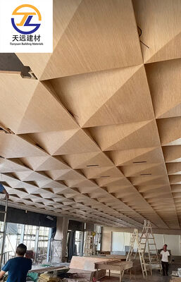 2.5mm Triangular Wood Grain Aluminum Veneer – Top Pick for Lobby Ceilings