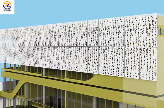 Whether for indoor ceilings or outdoor curtain walls, 2.5-3.0mm perforated aluminum veneer with PVDF coating is highly recommended.