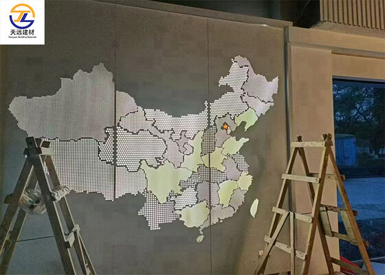 Art-Painted Aluminum Veneer with Landscape Ink Wash Patterns (3D Printed & UV Treated)