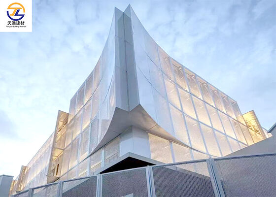 Shaped Perforated PVDF/Powder-Coated Carved Hollowed-Out Aluminum Panels – Dry-Hung Exterior Curtain Wall