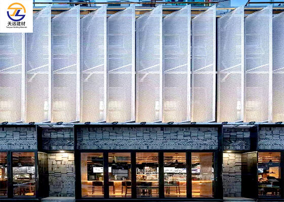 Shaped Perforated PVDF/Powder-Coated Carved Hollowed-Out Aluminum Panels – Dry-Hung Exterior Curtain Wall