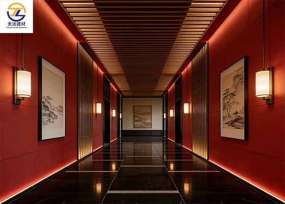 Luxury Linear Aluminum Ceiling & Wall Grilles for High-End Hotel & Lobby Interior Design