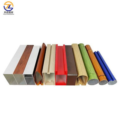 Square Tube Linear Suspension Metal Aluminum Ceiling Decoration Fireproof