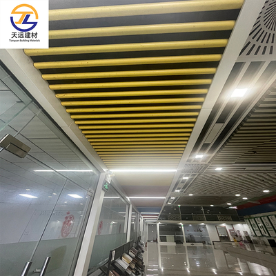 White/ RAL Colors of Choice Aluminum Curtain Wall Black Groove Level Type System for Durability