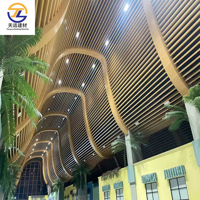 Indoor Outdoor Linear Metal Ceiling System Heat Insulation Metal Panels For Ceiling