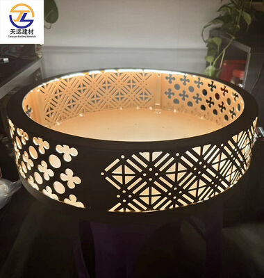 3.0mm Rose Gold Round Aluminum Single Panel Light Box with Maple Leaf Pattern