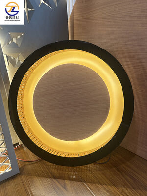 3.0mm Rose Gold Round Aluminum Single Panel Light Box with Maple Leaf Pattern