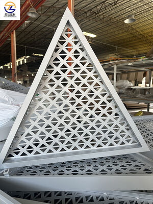 2.5mm Fluorocarbon-Coated Gray Carved Aluminum Panels for Exterior Walls