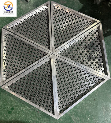 2.5mm Fluorocarbon-Coated Gray Carved Aluminum Panels for Exterior Walls