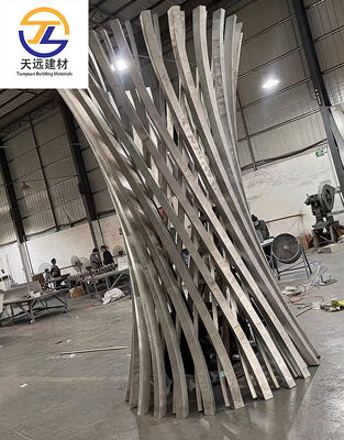 50*100mm white twisted aluminum square tube profiles