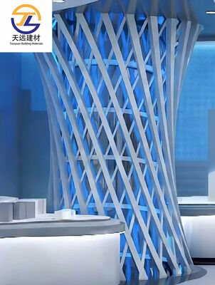 50*100mm white twisted aluminum square tube profiles