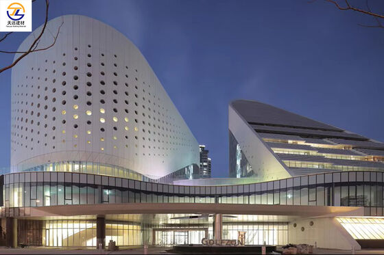 Whether for indoor ceilings or outdoor curtain walls, 2.5-3.0mm perforated aluminum veneer with PVDF coating is highly recommended.
