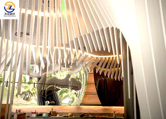 Tree-Shaped/Shaped Aluminum Batten Ceilings, Curved Aluminum Square Tubes, Aluminum Grilles & Decorative Aluminum Ceilings – Customizable for Indoor & Outdoor Use!