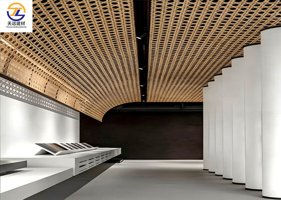 Simulated Woven Grid Perforated Aluminum Sheets – For Curtain Walls, Exterior Walls & Ceilings, Available in Various Hole Patterns!