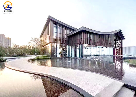 Customized Artistic Shaped Aluminum Alloy Square Tube Feature Wall Wave & Curved Aluminum Square Tube Ceiling