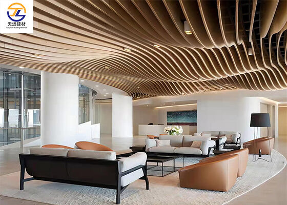 Custom Wavy Aluminum Ceiling Panels | Factory Direct for Commercial Coffee Shop Design