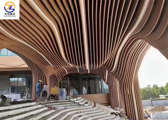 Curved Aluminum Baffle Ceiling | Sculptural Wave Design for Iconic Architecture