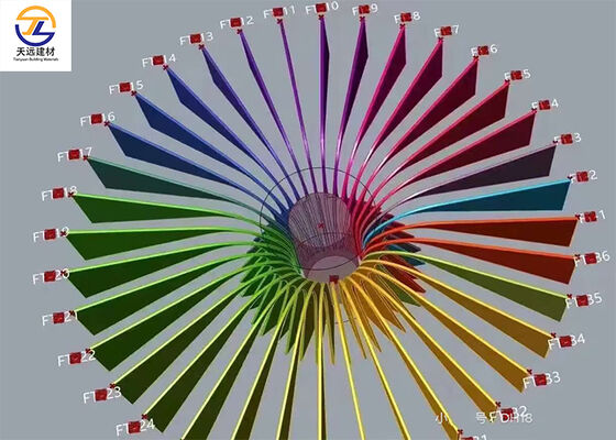 2.5mm Wood Grain Curved Aluminum Square Tube for Shopping Mall Ceiling